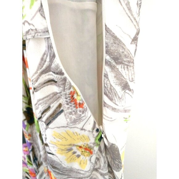 Lane Bryant Midi Dress Sleeveless Multicolor Side Zip Lined Surplice Top NWT- 28 - Picture 4 of 9